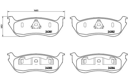 Brake Pad Set, disc brake P 24 068 Brembo, Image 2