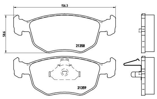 Brake Pad Set, disc brake P 24 069 Brembo, Image 2
