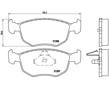 Brake Pad Set, disc brake P 24 069 Brembo, Image 3