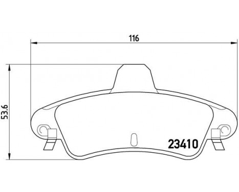 Brake Pad Set, disc brake P 24 070 Brembo, Image 2