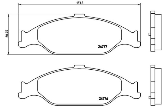 Brake Pad Set, disc brake P 24 082 Brembo, Image 3