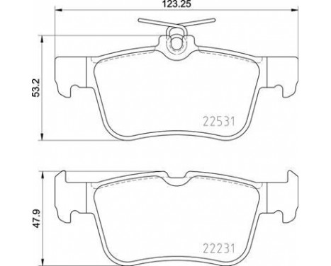 Brake Pad Set, disc brake P 24 175 Brembo, Image 2
