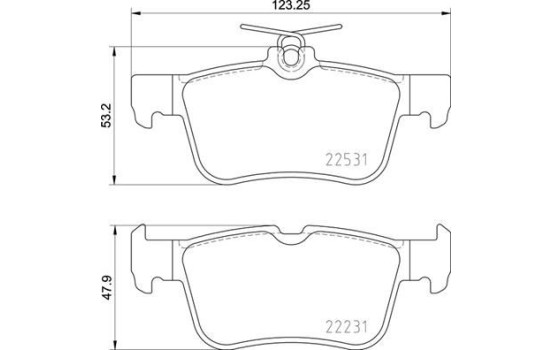 Brake Pad Set, disc brake P 24 175 Brembo, Image 2