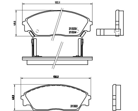 Brake Pad Set, disc brake P 28 016 Brembo, Image 3