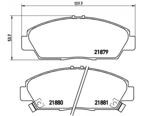 Brake Pad Set, disc brake P 28 021 Brembo, Image 2