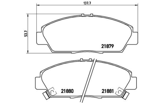 Brake Pad Set, disc brake P 28 021 Brembo, Image 2
