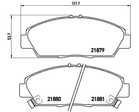 Brake Pad Set, disc brake P 28 021 Brembo, Image 3