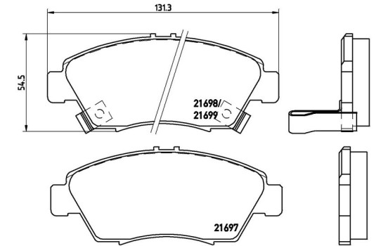 Brake Pad Set, disc brake P 28 024 Brembo, Image 3