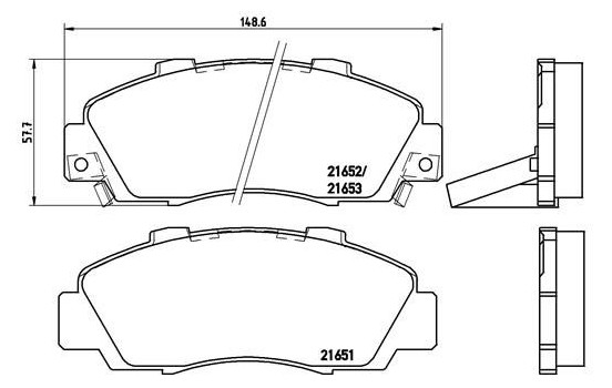 Brake Pad Set, disc brake P 28 026 Brembo, Image 2