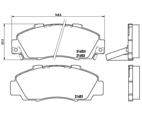 Brake Pad Set, disc brake P 28 026 Brembo, Image 3