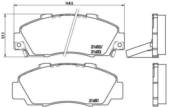 Brake Pad Set, disc brake P 28 026 Brembo, Image 3
