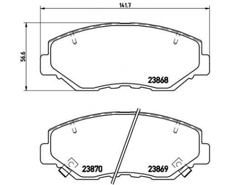 Brake Pad Set, disc brake P 28 035 Brembo, Image 2