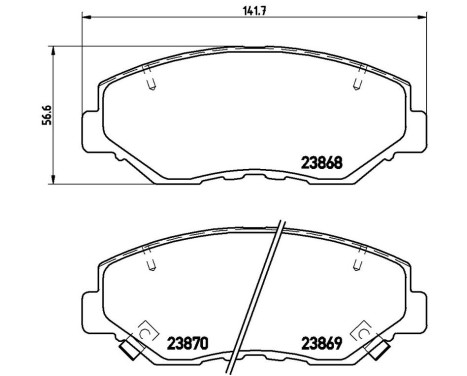 Brake pad set, disc brake P 28 035X Brembo, Image 4