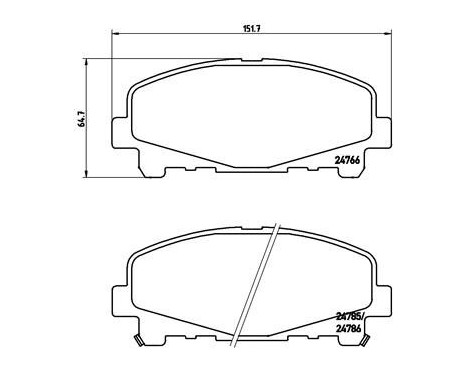 Brake Pad Set, disc brake P 28 043 Brembo, Image 2