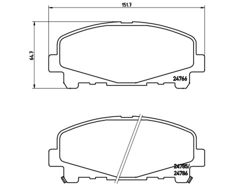 Brake Pad Set, disc brake P 28 043 Brembo, Image 3