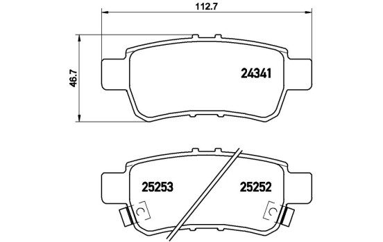 Brake Pad Set, disc brake P 28 062 Brembo, Image 2