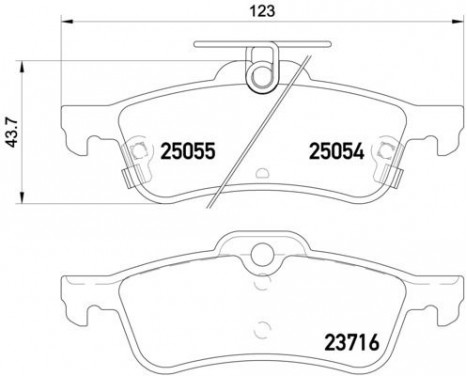 Brake Pad Set, disc brake P 28 070 Brembo, Image 2