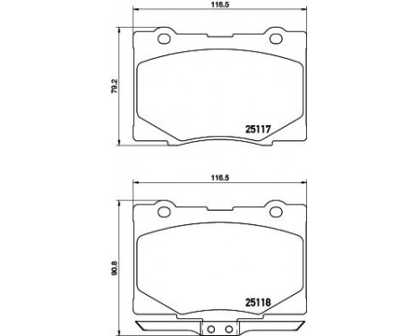 Brake Pad Set, disc brake P 28 079 Brembo, Image 2