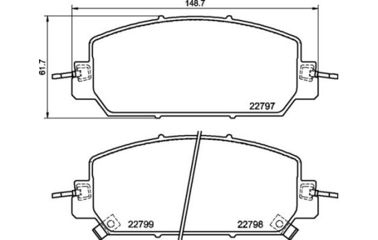 Brake Pad Set, disc brake P 28 098 Brembo