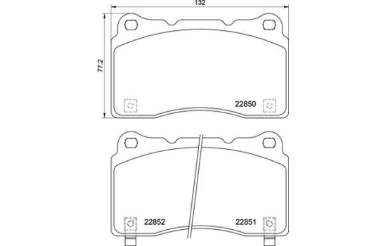 Brake Pad Set, disc brake P 28 099 Brembo