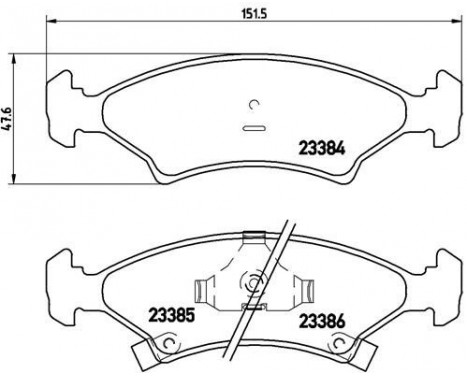 Brake Pad Set, disc brake P 30 009 Brembo, Image 2