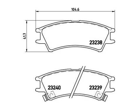 Brake Pad Set, disc brake P 30 011 Brembo, Image 2