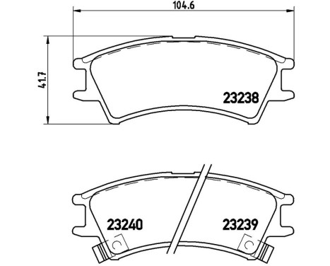 Brake Pad Set, disc brake P 30 011 Brembo, Image 3