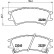Brake Pad Set, disc brake P 30 011 Brembo, Thumbnail 3