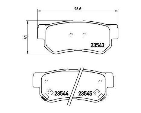 Brake Pad Set, disc brake P 30 014 Brembo, Image 2