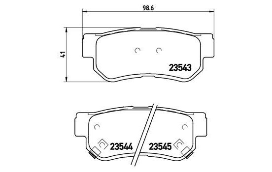 Brake Pad Set, disc brake P 30 014 Brembo, Image 2