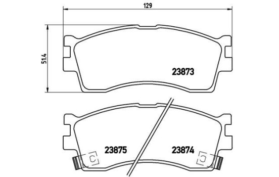 Brake Pad Set, disc brake P 30 016 Brembo, Image 2