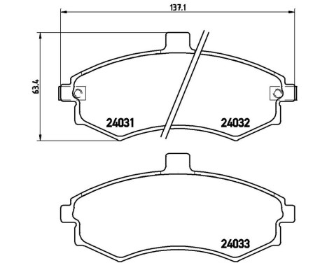 Brake Pad Set, disc brake P 30 020 Brembo, Image 3