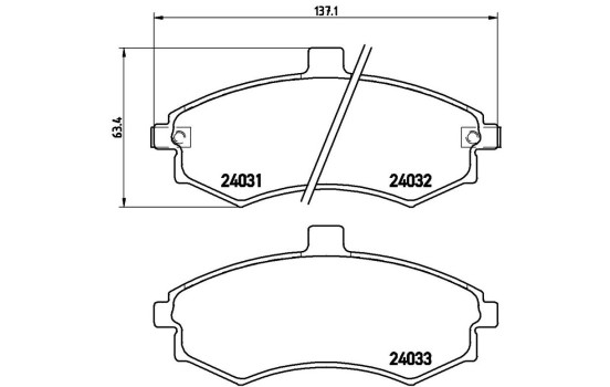 Brake Pad Set, disc brake P 30 020 Brembo, Image 3