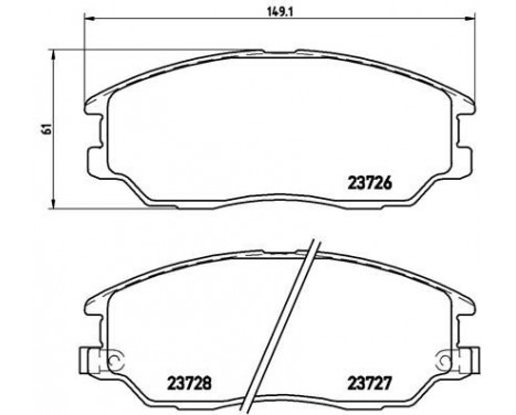 Brake Pad Set, disc brake P 30 028 Brembo, Image 2