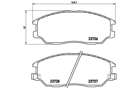 Brake Pad Set, disc brake P 30 028 Brembo, Image 3