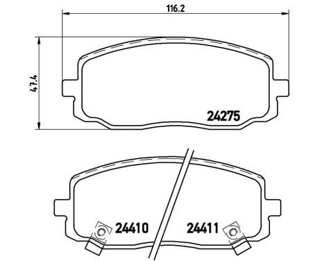 Brake Pad Set, disc brake P 30 032 Brembo, Image 3