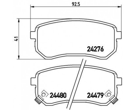 Brake Pad Set, disc brake P 30 033 Brembo, Image 2