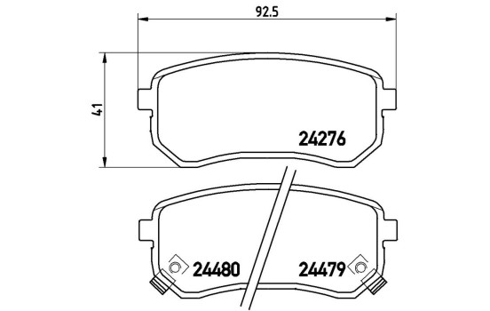 Brake Pad Set, disc brake P 30 033 Brembo, Image 2