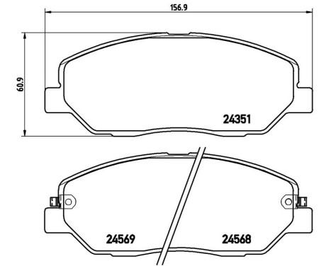 Brake Pad Set, disc brake P 30 036 Brembo, Image 3