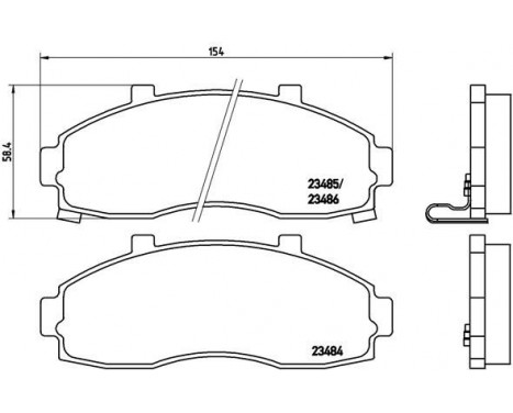 Brake Pad Set, disc brake P 30 044 Brembo, Image 2