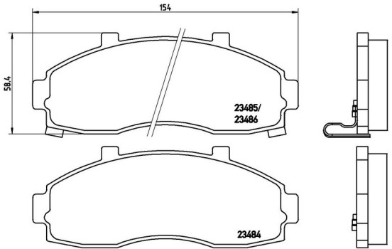 Brake Pad Set, disc brake P 30 044 Brembo, Image 3