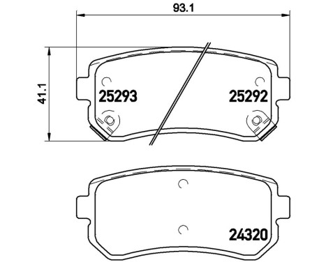 Brake pad set, disc brake P 30 051X Brembo