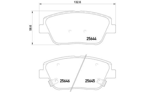 Brake Pad Set, disc brake P 30 066 Brembo, Image 2