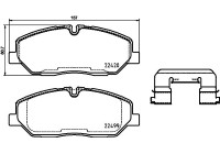 Brake Pad Set, disc brake P 30 084 Brembo