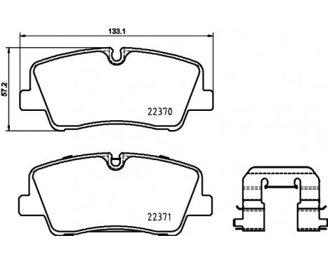Brake Pad Set, disc brake P 30 085 Brembo, Image 2