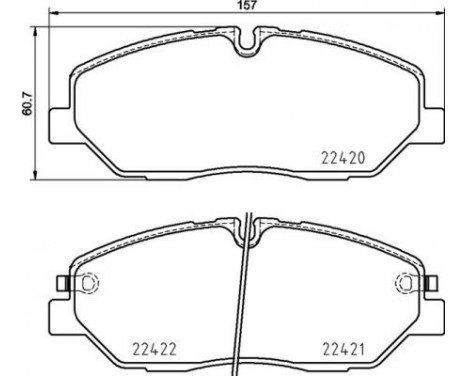 Brake Pad Set, disc brake P 30 090 Brembo