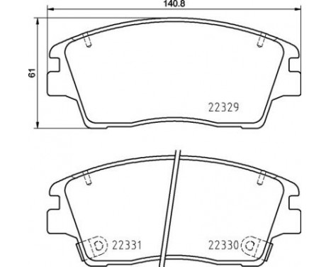 Brake Pad Set, disc brake P 30 096 Brembo