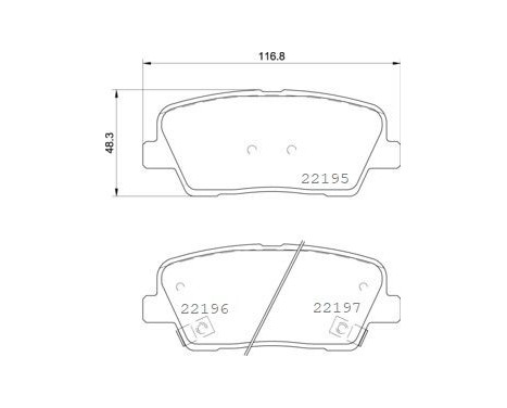 Brake Pad Set, disc brake P 30 105 Brembo, Image 2