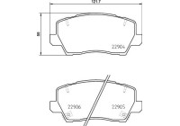 Brake Pad Set, disc brake P 30 114 Brembo