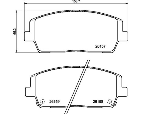 Brake pad set, disc brake P 30 116 Brembo